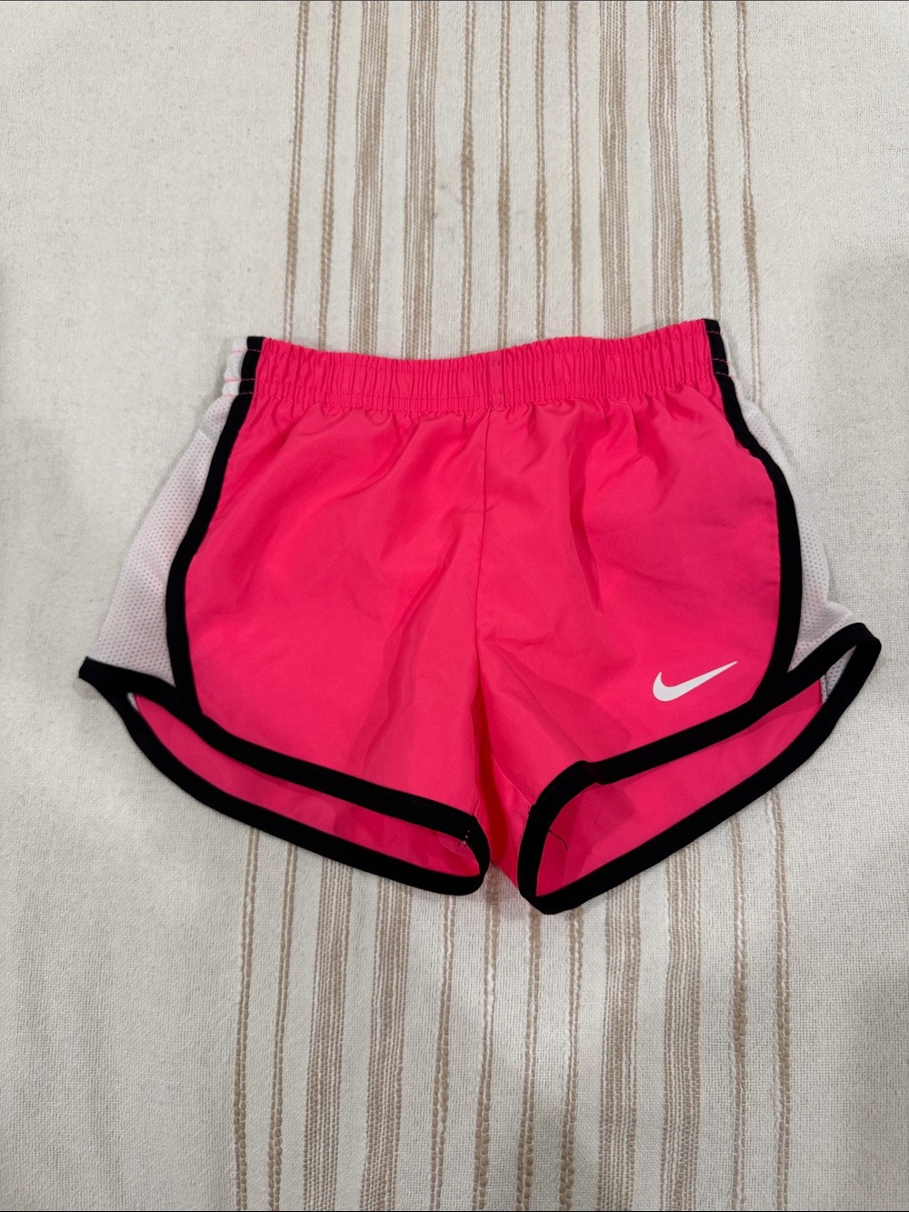 Nike Girl's Hot Pink Athletic Shorts with Black Trim